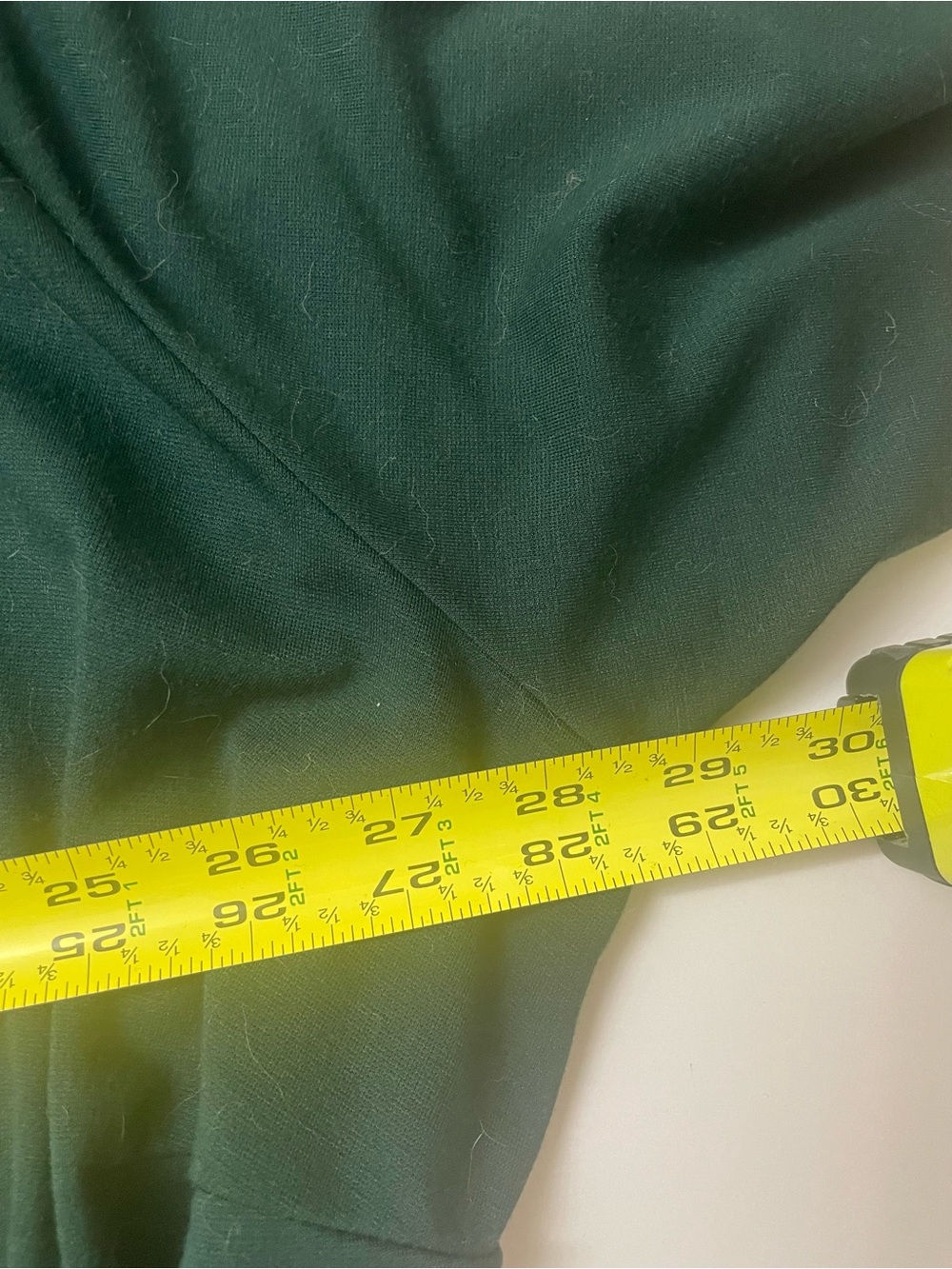 Eloquii Plus Size 28 4x Green Peplum Wrap Tie Waist V-Neck Knit Long Sleeve Top - Picture 6 of 6